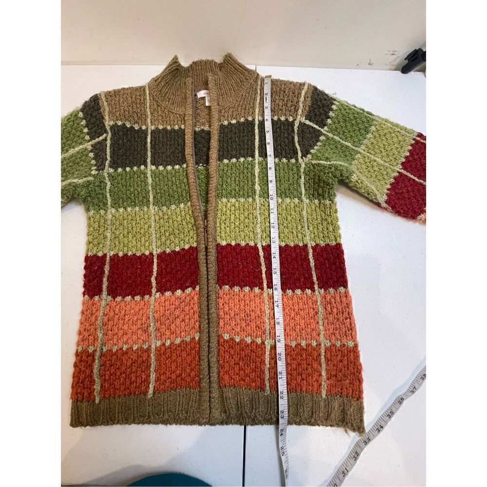 Dressbarn women’s small sweater cardigan patchwork - Picture 4 of 7